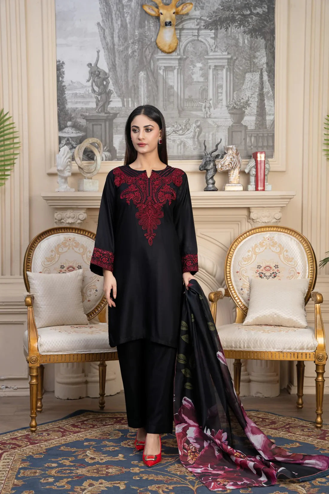 Taaj Farshi Emboriederd 3-Pcs