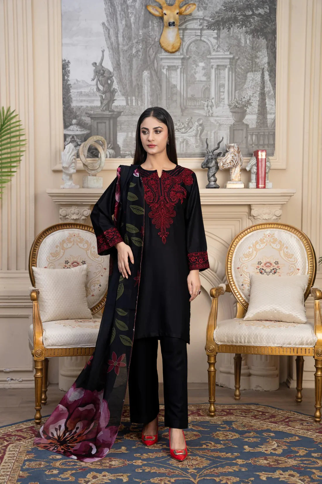 Taaj Farshi Emboriederd 3-Pcs