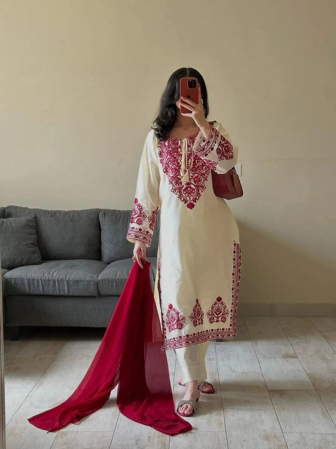 Marina Embroidered 3-Pcs