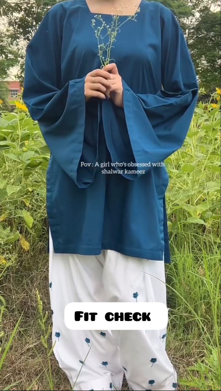Blue Cherry FARSHI SHALWAR