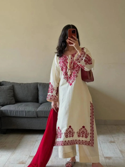 Marina Embroidered 3-Pcs