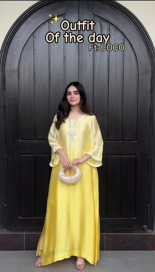 Coco silk embroidered 2pc