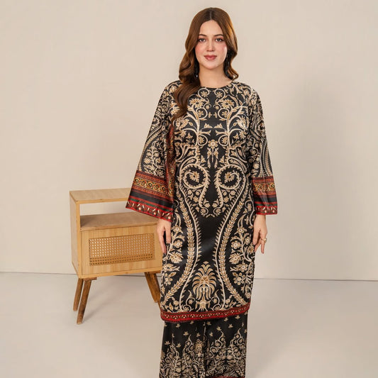 BLACK BLOOM VELVET - 2PCS