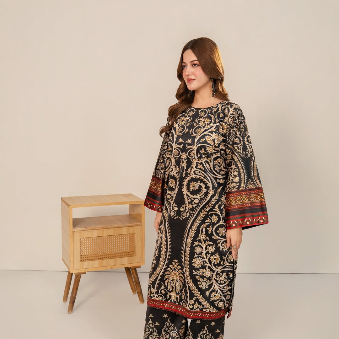 BLACK BLOOM VELVET - 2PCS