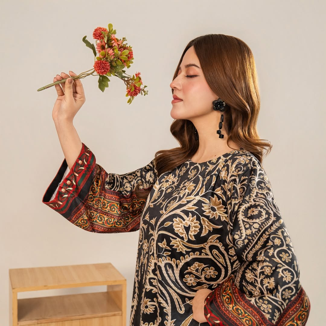 BLACK BLOOM VELVET - 2PCS