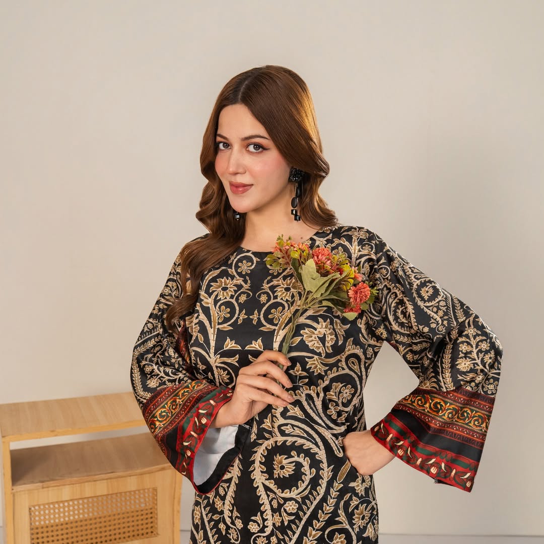 BLACK BLOOM VELVET - 2PCS